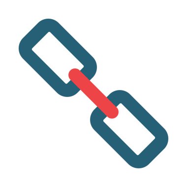 Kişisel ve Ticari Kullanım İçin Zincirli Vektör Kabartması İki Renk Simgesi