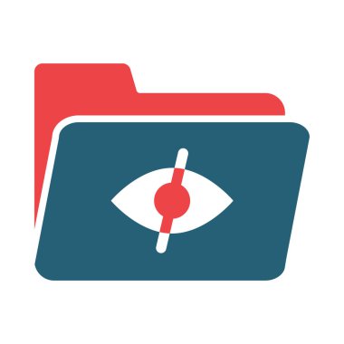 Kişisel ve ticari kullanım için Gizli Vektör Kabartması İki Renk Simgesi