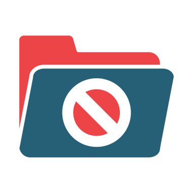 Kişisel ve Ticari Kullanım İçin Yasak İşaret Vektörü Sembolü İki Renk Simgesi