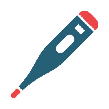 Kişisel ve ticari kullanım için Termometre Vektör Kabartması İki Renk Simgesi