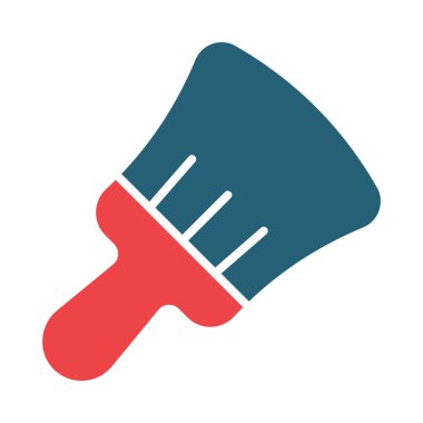 Kişisel ve ticari kullanım için Boyalı Fırça Vektörü Kabartması İki Renk Simgesi