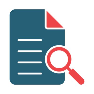 İş Analisti Vektör Glyph Kişisel ve Ticari Kullanım İçin İki Renk Simgesi