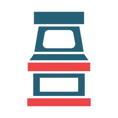 Kişisel ve ticari kullanım için Arcade Machine Vector Glyph İki Renk Simgesi