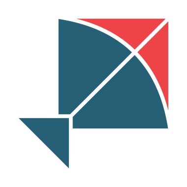 Kişisel ve ticari kullanım için Uçurtma Vektörü Kabartması İki Renk Simgesi