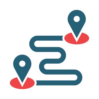 Kişisel ve ticari kullanım için hedef vektör sembolü iki renk simgesi