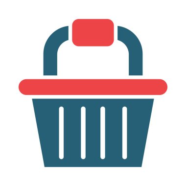 Kişisel ve Ticari Kullanım İçin Piknik Sepeti Vektör Kabartması İki Renk Simgesi