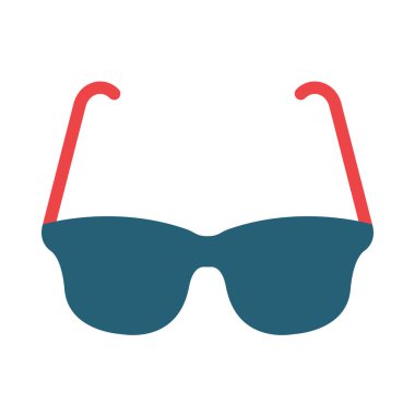 Kişisel ve ticari kullanım için Gözlük Vektörü Kabartma İki Renk Simgesi