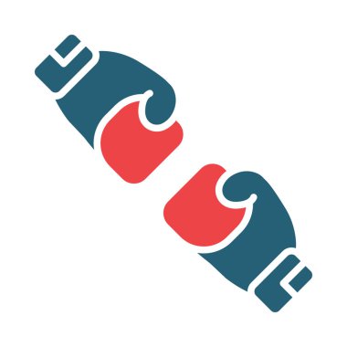 Kişisel ve ticari kullanım için boks vektörü sembolü iki renk simgesi