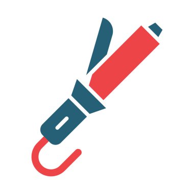 Kişisel ve ticari kullanım için Curler Vektör Kabartması İki Renk Simgesi