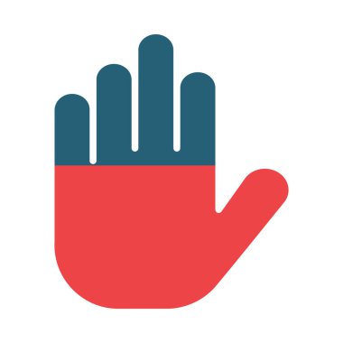 Kişisel ve ticari kullanım için El Vektörü Kabartması İki Renk Simgesi