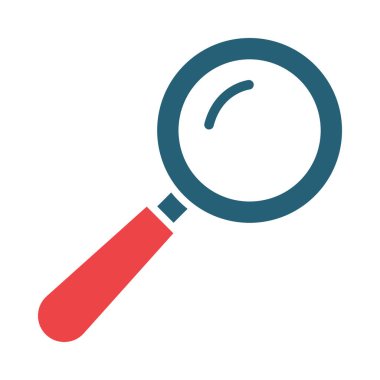 Kişisel ve ticari kullanım için iki Renk Simgesi Büyütme Cam Vektörü Sembolü