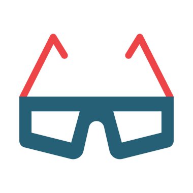 Kişisel ve ticari kullanım için Gözlük Vektörü Kabartma İki Renk Simgesi