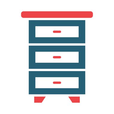 Kişisel ve Ticari Kullanım İçin Çekmeceler Vektör Sembolü İki Renk Simgesi