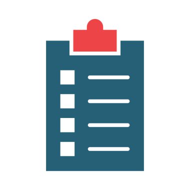 Kişisel ve ticari kullanım için Anket Vektörü Kabartması İki Renk Simgesi