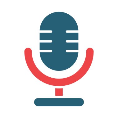 Kişisel ve Ticari Kullanım İçin Podcast Vektör Sembolü İki Renk Simgesi