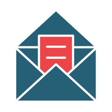 Kişisel ve ticari kullanım için E- posta Vektörü Glyph İki Renk Simgesi