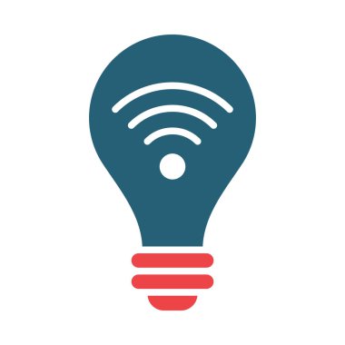 Kişisel ve ticari kullanım için Akıllı Işık Vektörü Kabartması İki Renk Simgesi