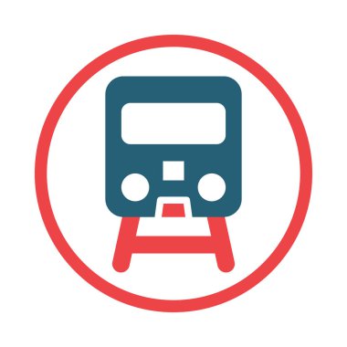 Kişisel ve ticari kullanım için İstasyon Vektörü Kabartması İki Renk Simgesi