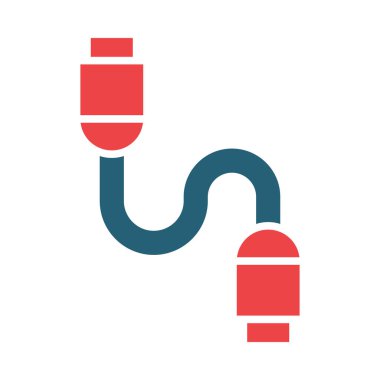 Kişisel ve ticari kullanım için Kablo Vektörü Sembolü İki Renk Simgesi