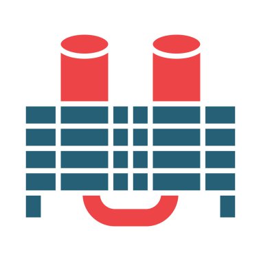 Kişisel ve ticari kullanım için soğutma kulesi vektör sembolü iki renk simgesi