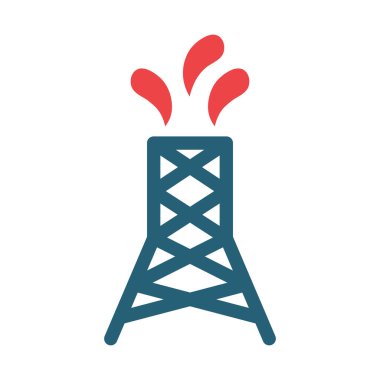 Kişisel ve ticari kullanım için Yağ Aracı Vektör Kabartması İki Renk Simgesi