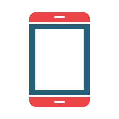 Kişisel ve Ticari Kullanım İçin Akıllı Telefon Vektör Kabartması İki Renk Simgesi