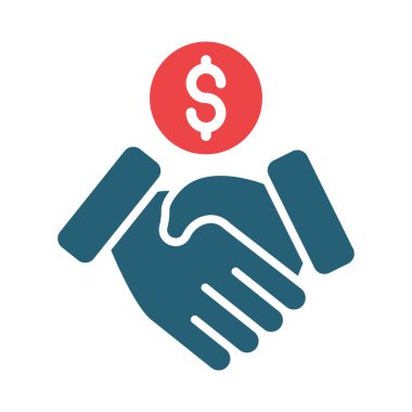 Kişisel ve ticari kullanım için vektör kabartma iki renk simgesi dağıt