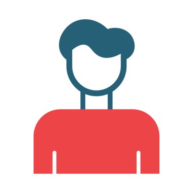 Kişisel ve ticari kullanım için Avatar Vektör Kabartma İki Renk Simgesi