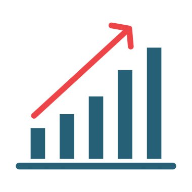 Kişisel ve Ticari Kullanım İçin Büyüme Vektörü Kabartması İki Renk Simgesi