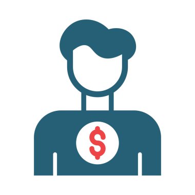 Kişisel ve ticari kullanım için Broker Vektör Sembolü İki Renk Simgesi