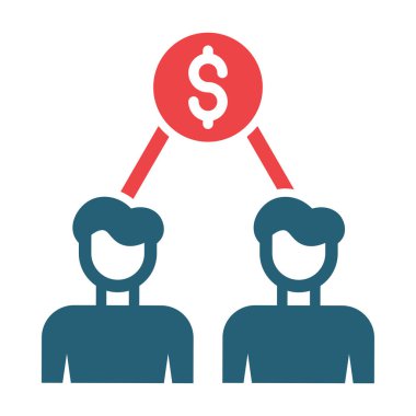 Kişisel ve Ticari Kullanım İçin Hissedar Vektörü Glyph İki Renk Simgesi