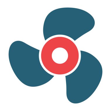 Kişisel ve ticari kullanım için Pervane Vektörü Kabartması İki Renk Simgesi