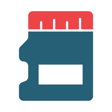 Kişisel ve ticari kullanım için Sd Kart Vektör Sembolü İki Renk Simgesi