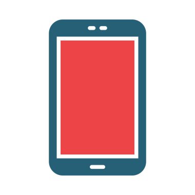Kişisel ve Ticari Kullanım İçin Akıllı Telefon Vektör Kabartması İki Renk Simgesi