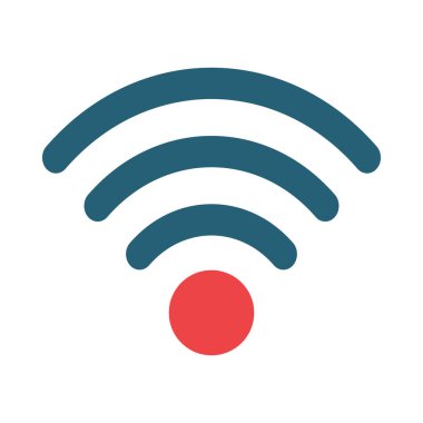Kişisel ve ticari kullanım için Wifi Vektör Kabartması İki Renk Simgesi