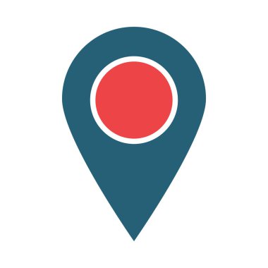 Kişisel ve ticari kullanım için İşaretleyici Vektör Kabartması İki Renk Simgesi