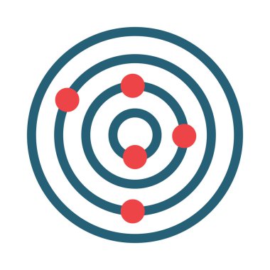 Kişisel ve ticari kullanım için Radar Vektör Kabartması İki Renk Simgesi
