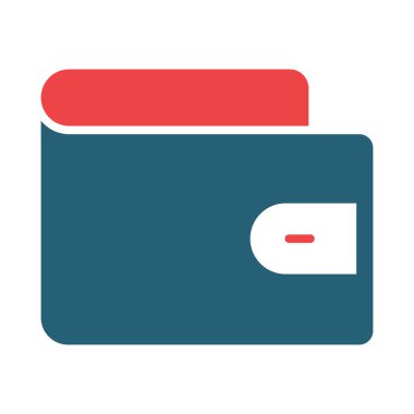 Kişisel ve ticari kullanım için Cüzdan Vektörü Kabartma İki Renk Simgesi