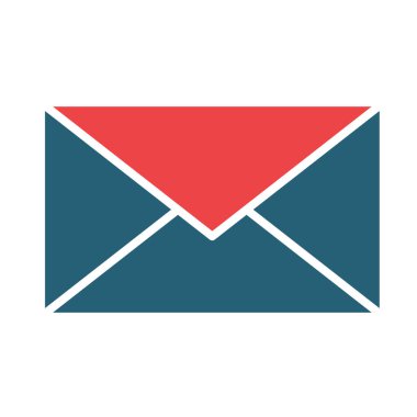 Kişisel ve ticari kullanım için Zarf Vektörü Kabartma İki Renk Simgesi