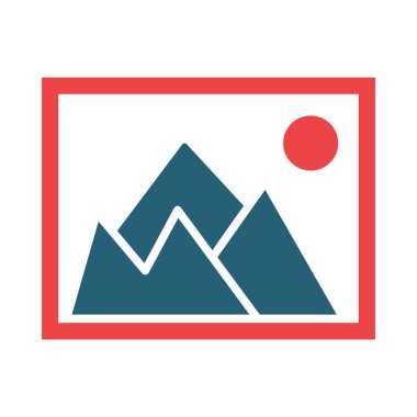 Kişisel ve ticari kullanım için Galeri Vektör Sembolü İki Renk Simgesi