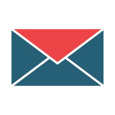 Kişisel ve ticari kullanım için Posta Vektörü Kabartması İki Renk Simgesi