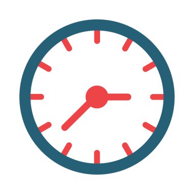 Kişisel ve ticari kullanım için Zaman Vektörü Kabartması İki Renk Simgesi