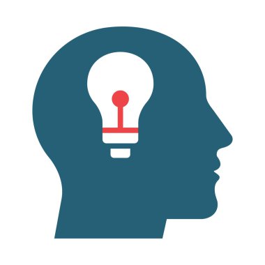 Kişisel ve Ticari Kullanım İçin Fikir Vektörü Kabartması İki Renk Simgesi