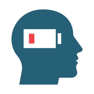 Kişisel ve Ticari Kullanım İçin Yorgun Vektör Kabartması İki Renk Simgesi