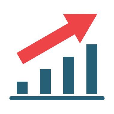 Kişisel ve Ticari Kullanım İçin Büyüme Vektörü Kabartması İki Renk Simgesi