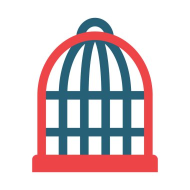 Kişisel ve ticari kullanım için Kafes Vektörü Kabartma Simgesi İki Renk Simgesi