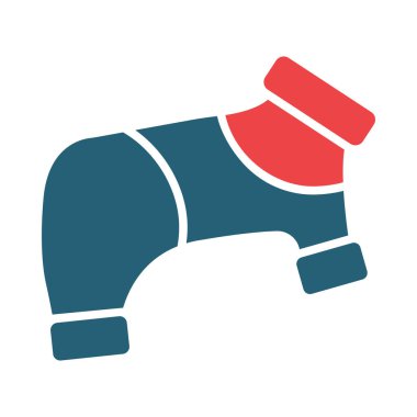 Kişisel ve ticari kullanım için Giysi Vektörü Kabartma İki Renk Simgesi