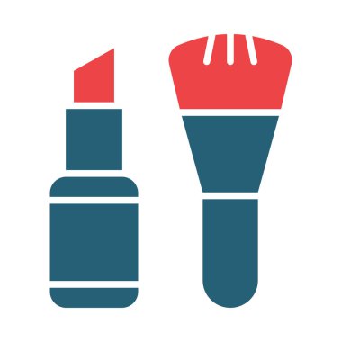 Kişisel ve ticari kullanım için Kozmetik Vektörü Kabartması İki Renk Simgesi