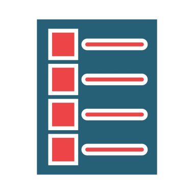 Kişisel ve ticari kullanım için Alışveriş Listesi Vektör Kabartması İki Renk Simgesi