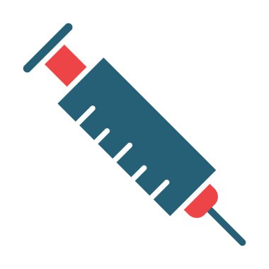 Aşı Vektörü Kabartması Kişisel ve Ticari Kullanım İçin İki Renk Simgesi